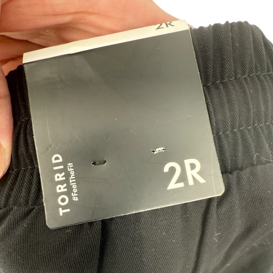 NWT Torrid Women's Wide Leg Cargo Pants Black Size 2X Comfy Casual Pckets - Image 5