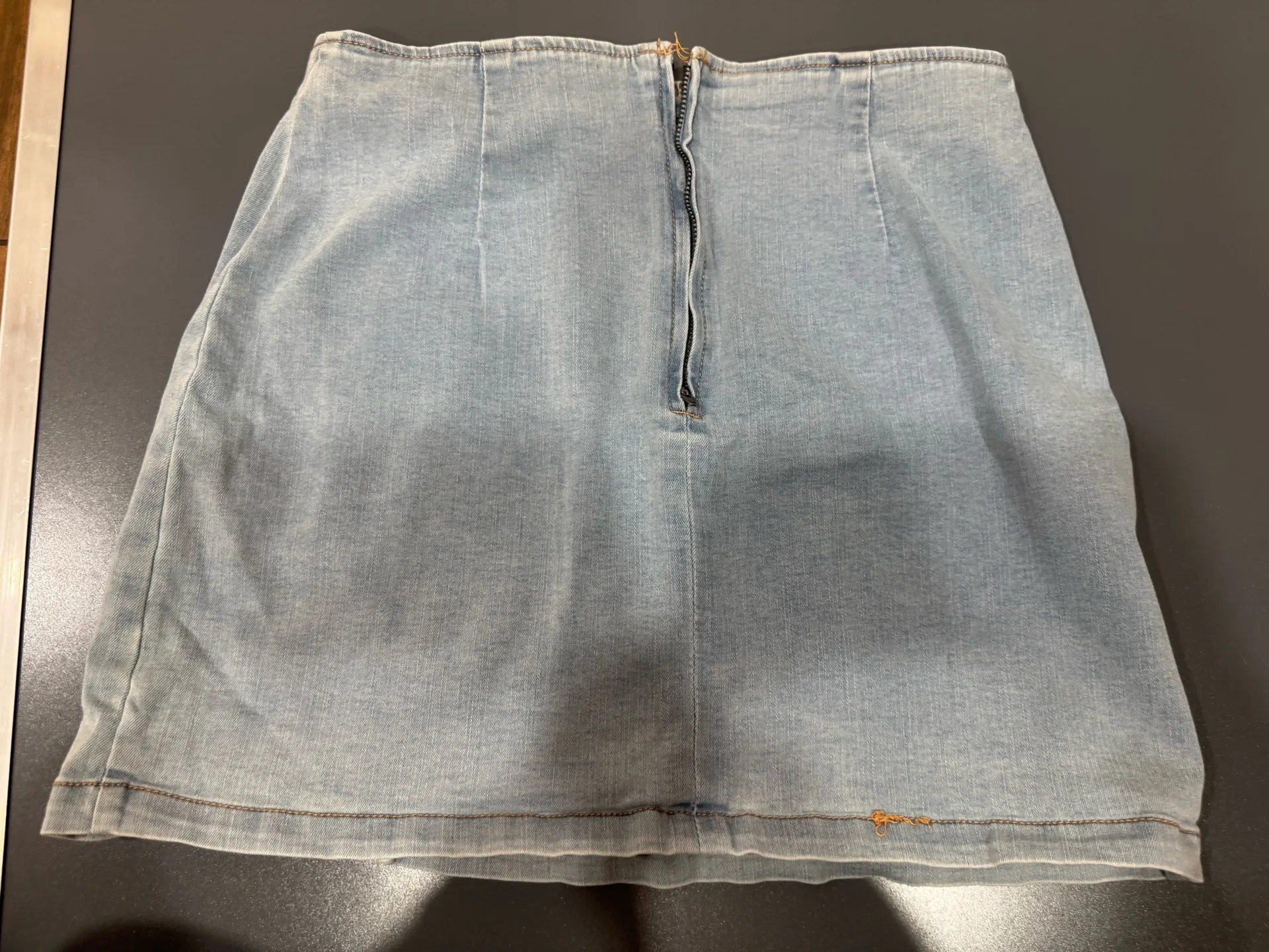 Light Blue Denim Mini Skirt - Image 2