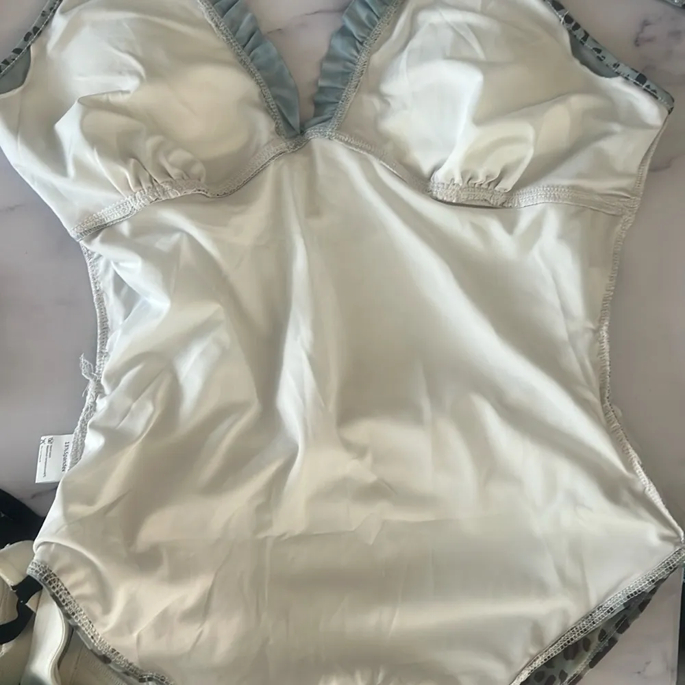 Stylish Leopard Print One Piece Swimsuit Brown Size L - Image 12