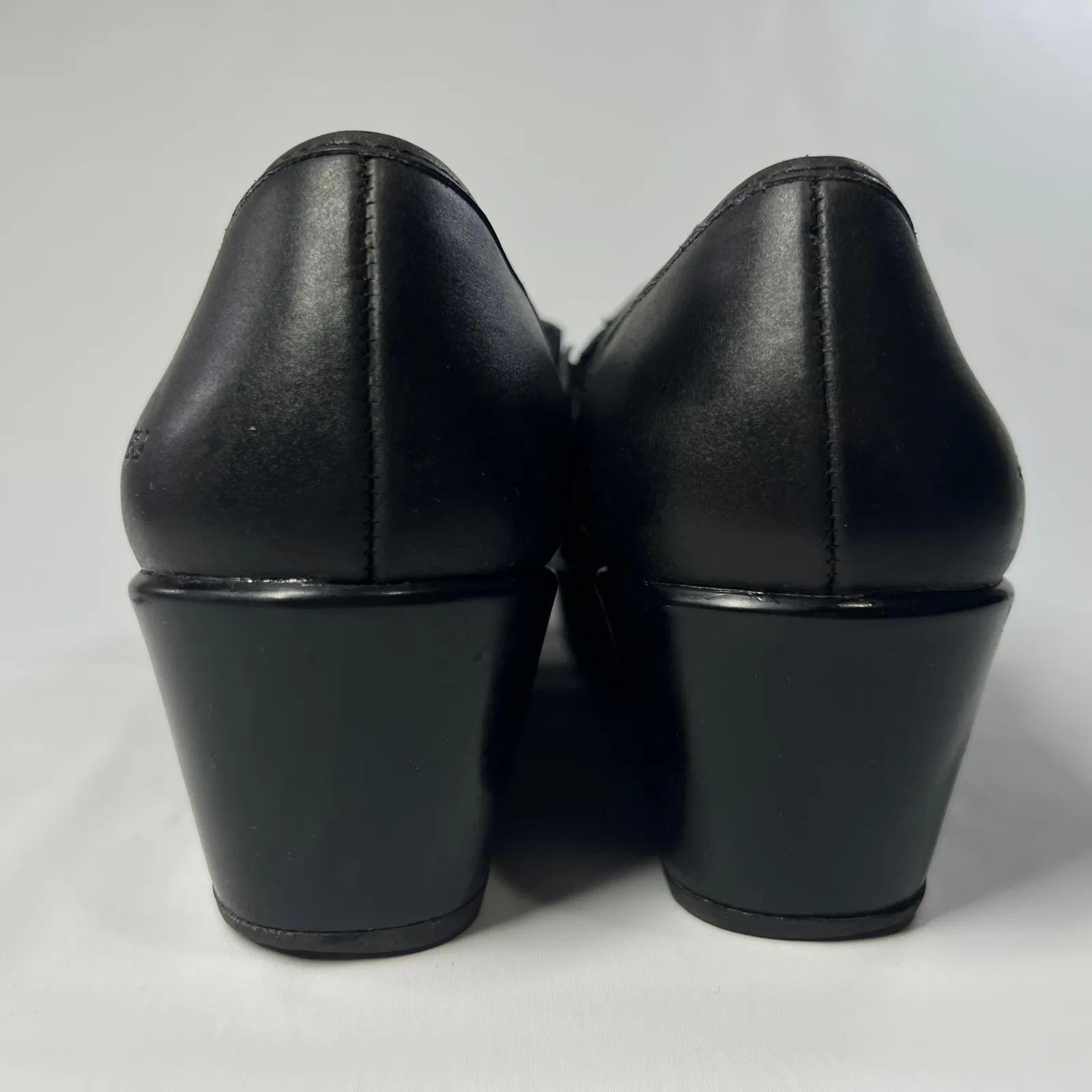 JBU Jambu Cordoba Clog Shoes Black Leather Slip On Wedge Women's Size 8M Comfort - Image 9