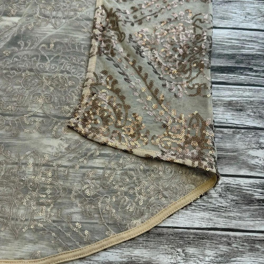 Vestique for Sienna Women's Dolman Sequined Duster S SM Small Cream Rose Gold - Image 7