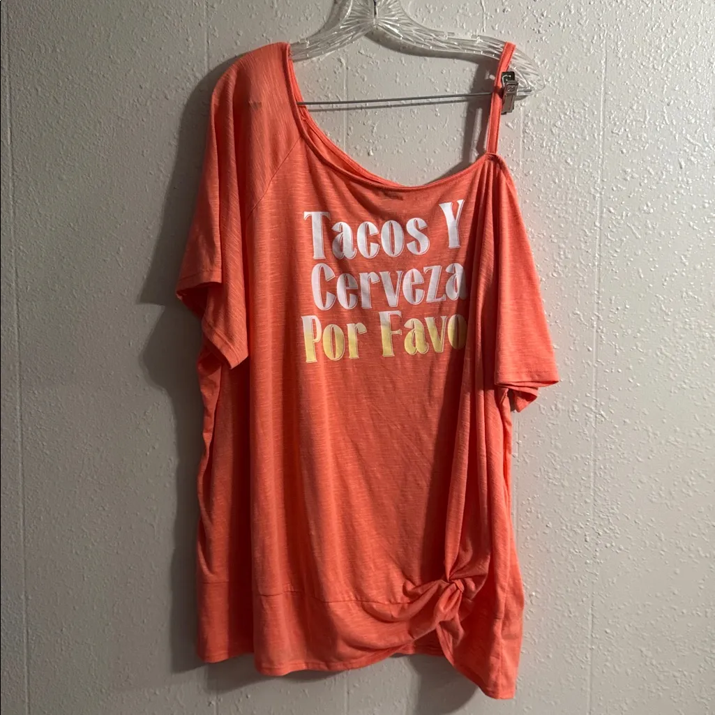 Torrid Classic Fit Feather Soft Slub Off-Shoulder Twist Tee - Image 5