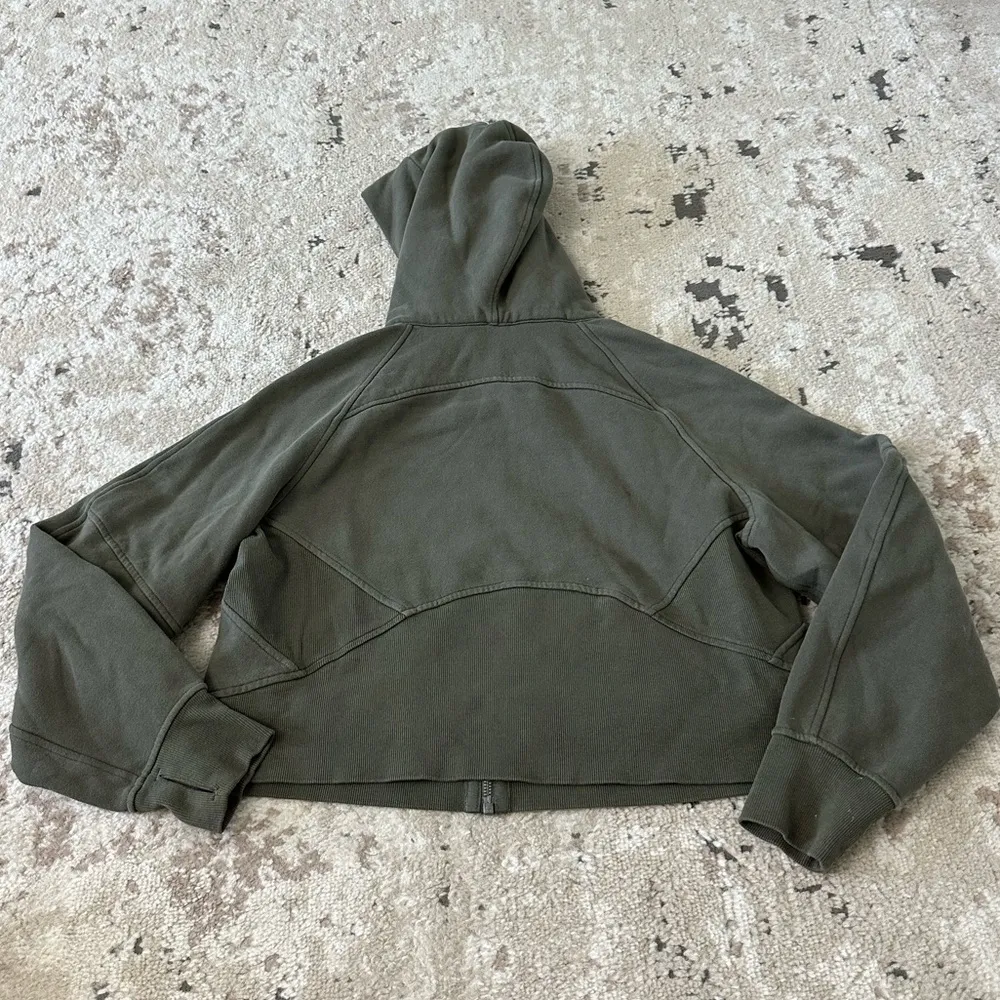 Lululemon Scuba Oversized Full Zip Hoodie Size XS/S - Army Green - Image 7