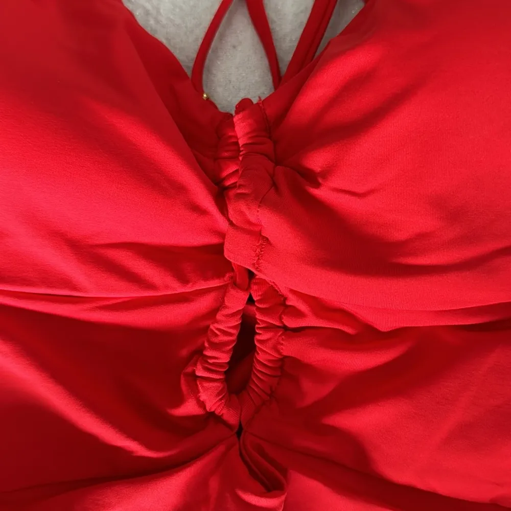 La Blanca Island Goddess Underwire Lace Up One Piece - Guava, Size 10, $128 - Image 4