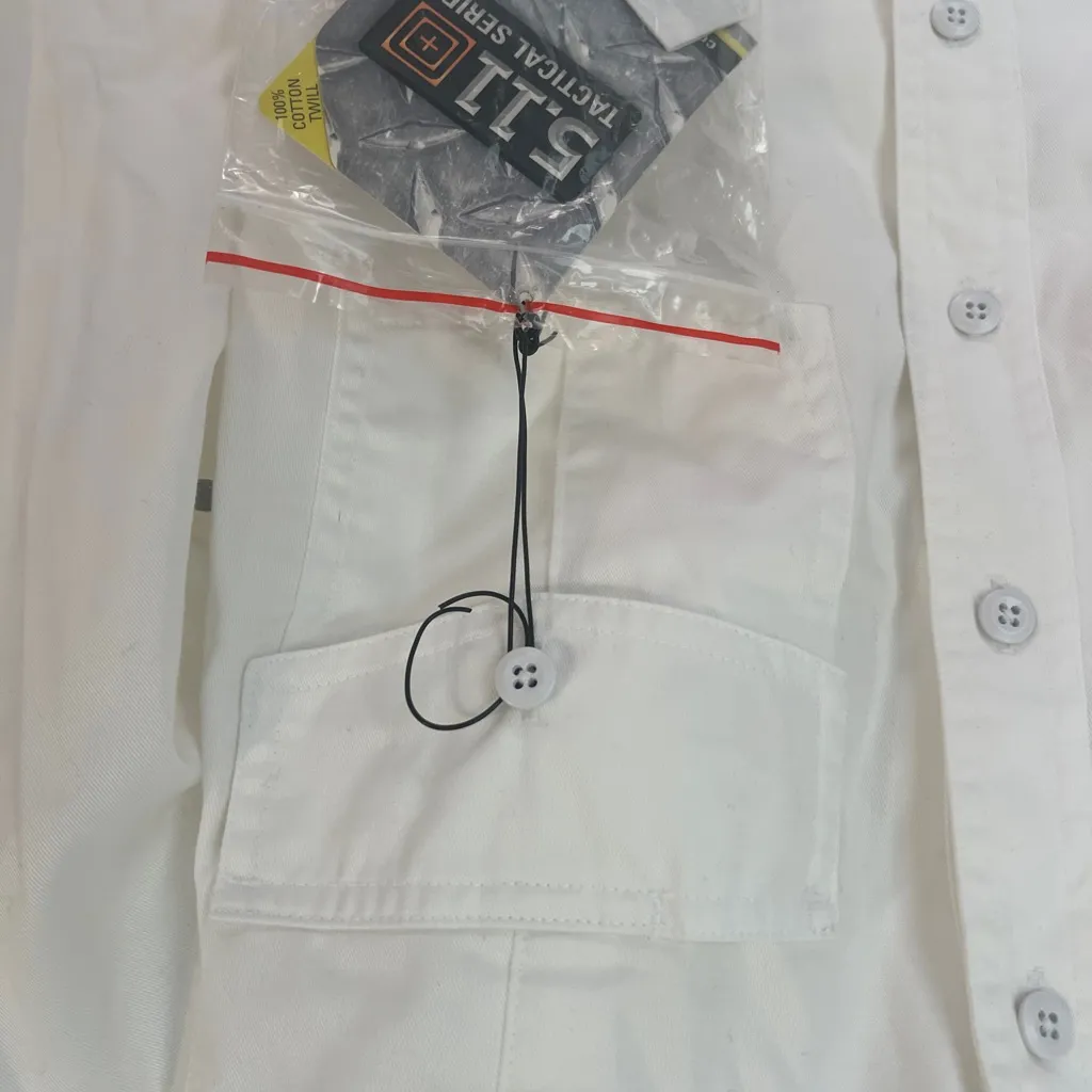 NWT 5.11 Tactical White Casual Button Down Shirt - Image 5