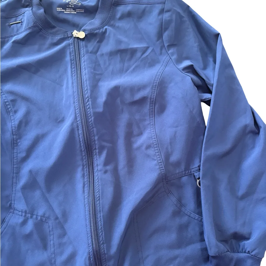 Scrub Blue Zip-Up Jacket - Image 3