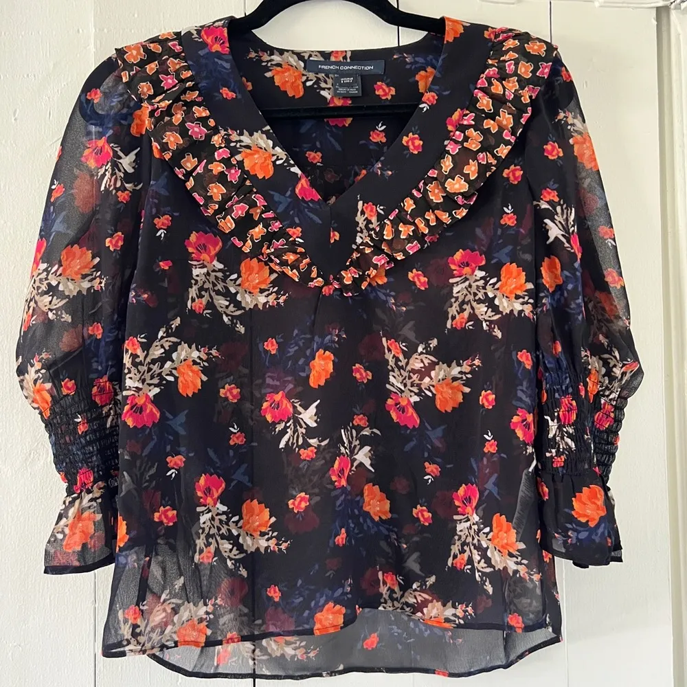 French Connection  Ella Rose Ruffle Top - Image 2