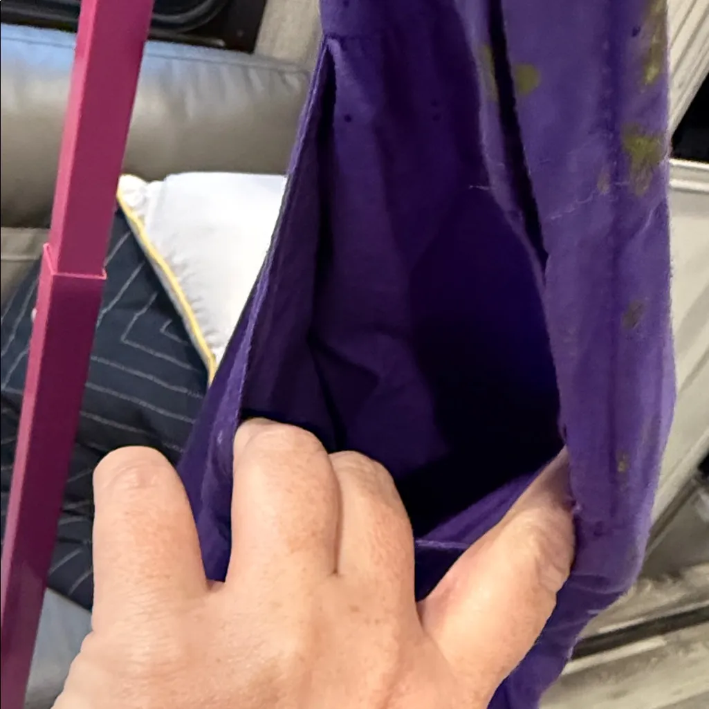 NWT KASHI Purple Splatter Paint Pants size Medium - Image 5