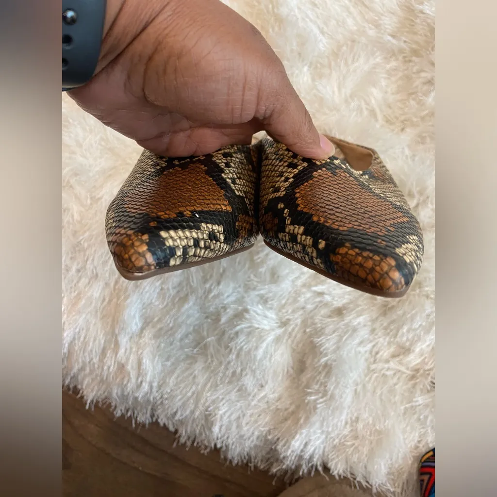 JustFab Women's Kyndria Slip-On Loafer Animal Snake Print Shoes - Image 5