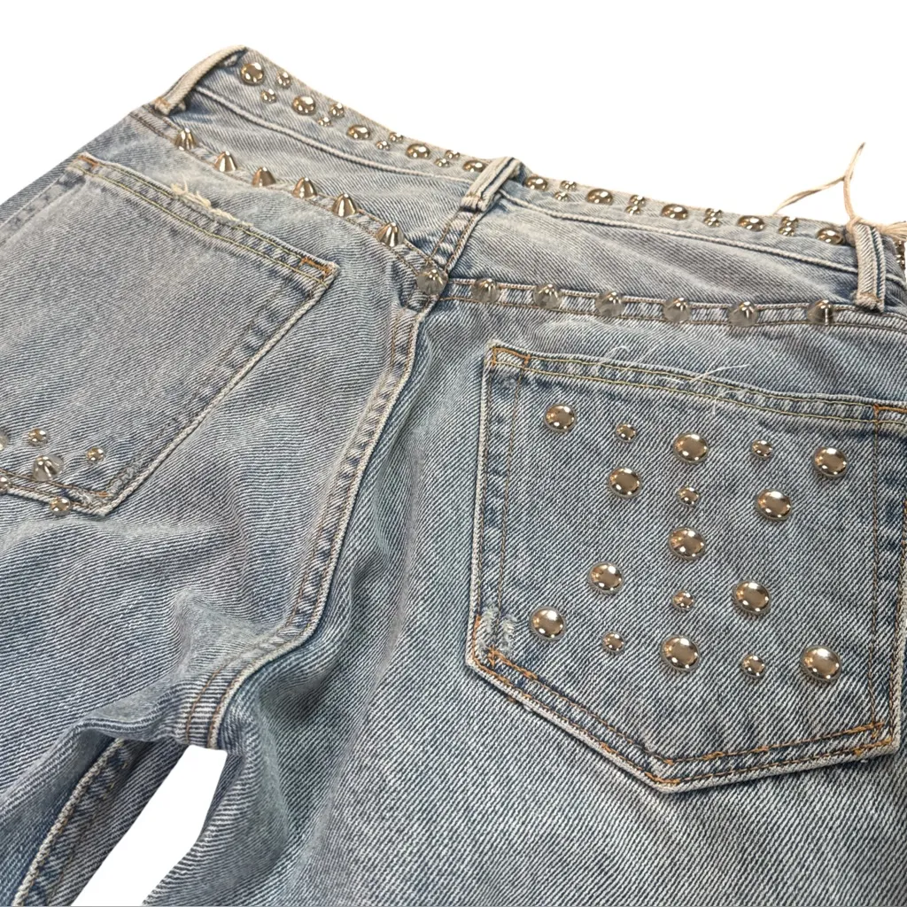 GRLFRND Karolina Lennon Studded High Rise Straight Jeans Women’s 25 NWT - Image 7