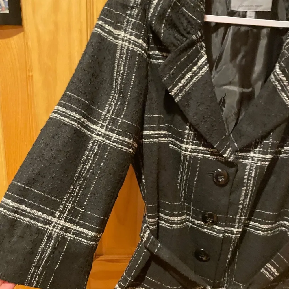 Classique Entier black 3/4 sleeve jacket with belt  used in great condition L - Image 2