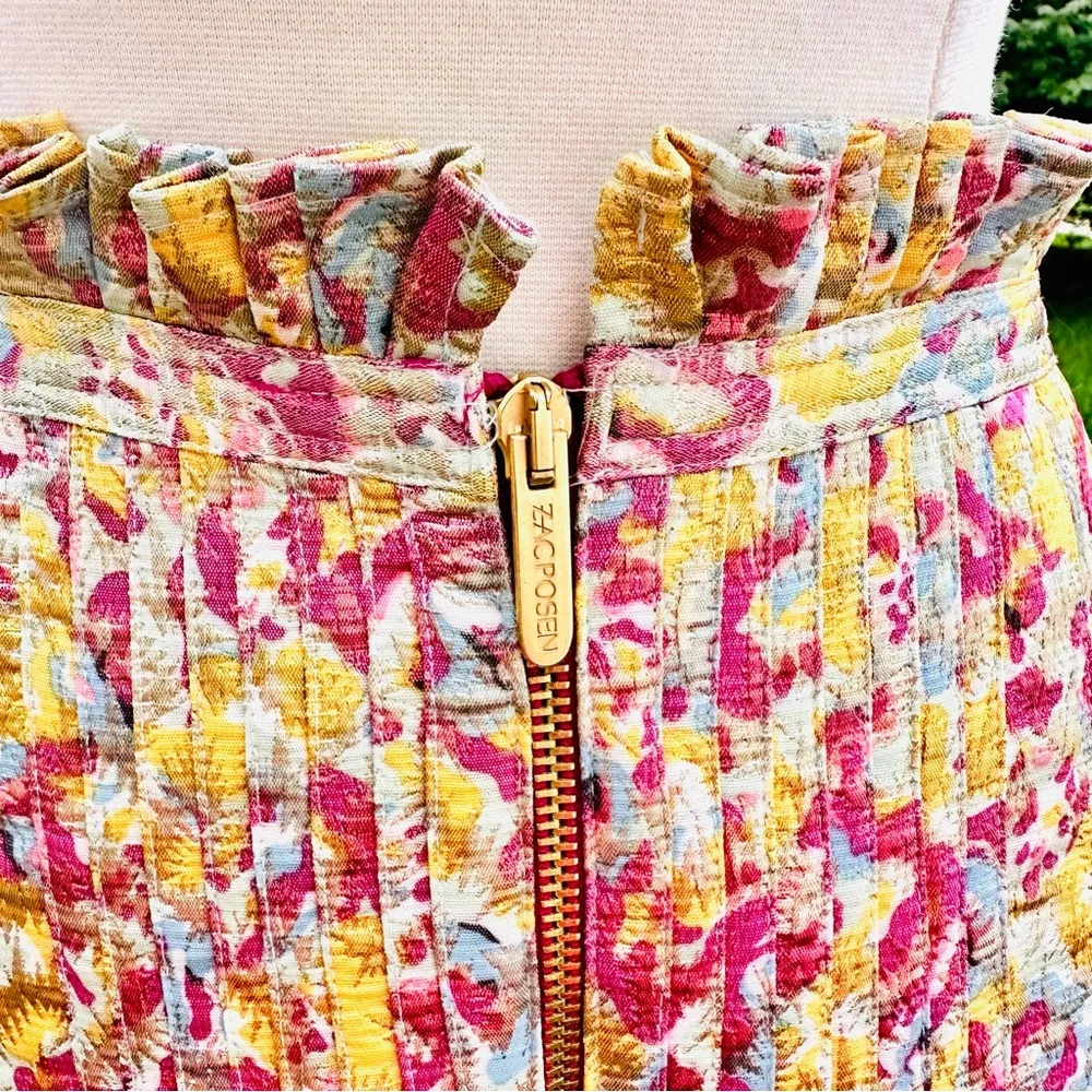 Zac Pozen for Target Metallic Brocade Pleated Mini Skirt - Image 12