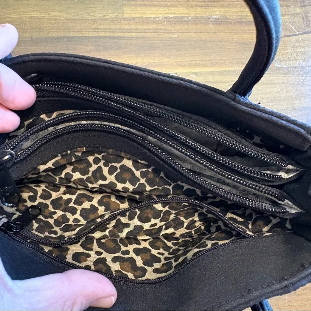 Vintage Y2K Mini Purse Small Leopard Trendy Cute Femme Coquette Black Classic - Image 4