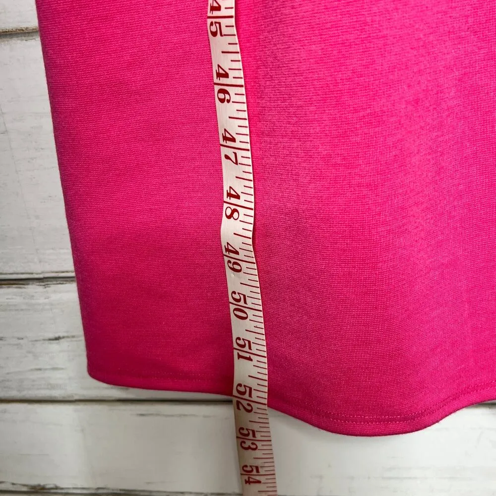 A New Day Midi Rouched Tank Dress Pink Plus Size 2X - Image 6