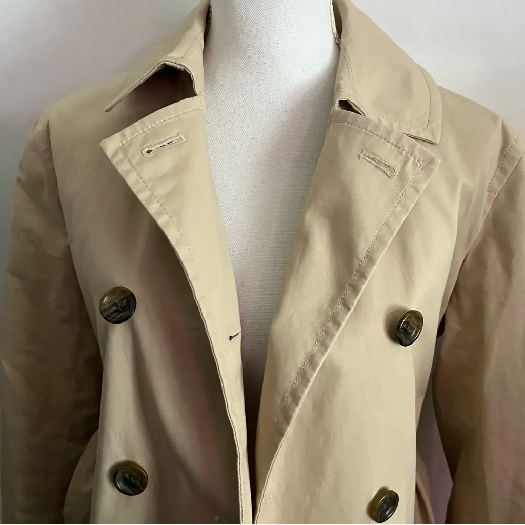 J. Crew • Khaki Tan Double-Breasted Trench Coat - Image 5