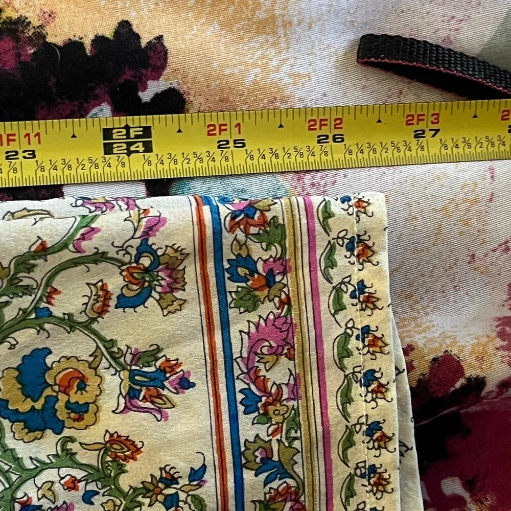 Calypso St. Barth Women's Silk Paisley Beach Ankle Pants with Pockets Medium - Image 8