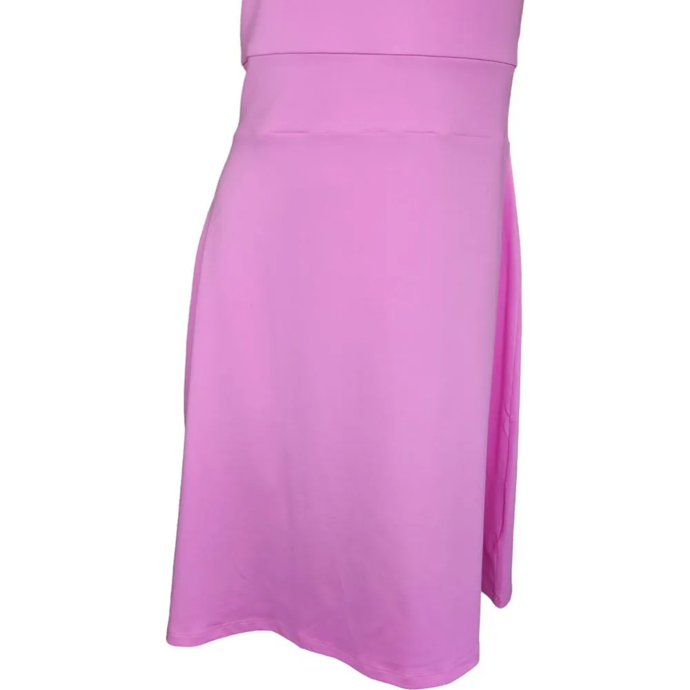 NWT Susana Monaco Womens XL Pink Rouge Sleeveless A-Line Midi Dress Keyhole Back - Image 26