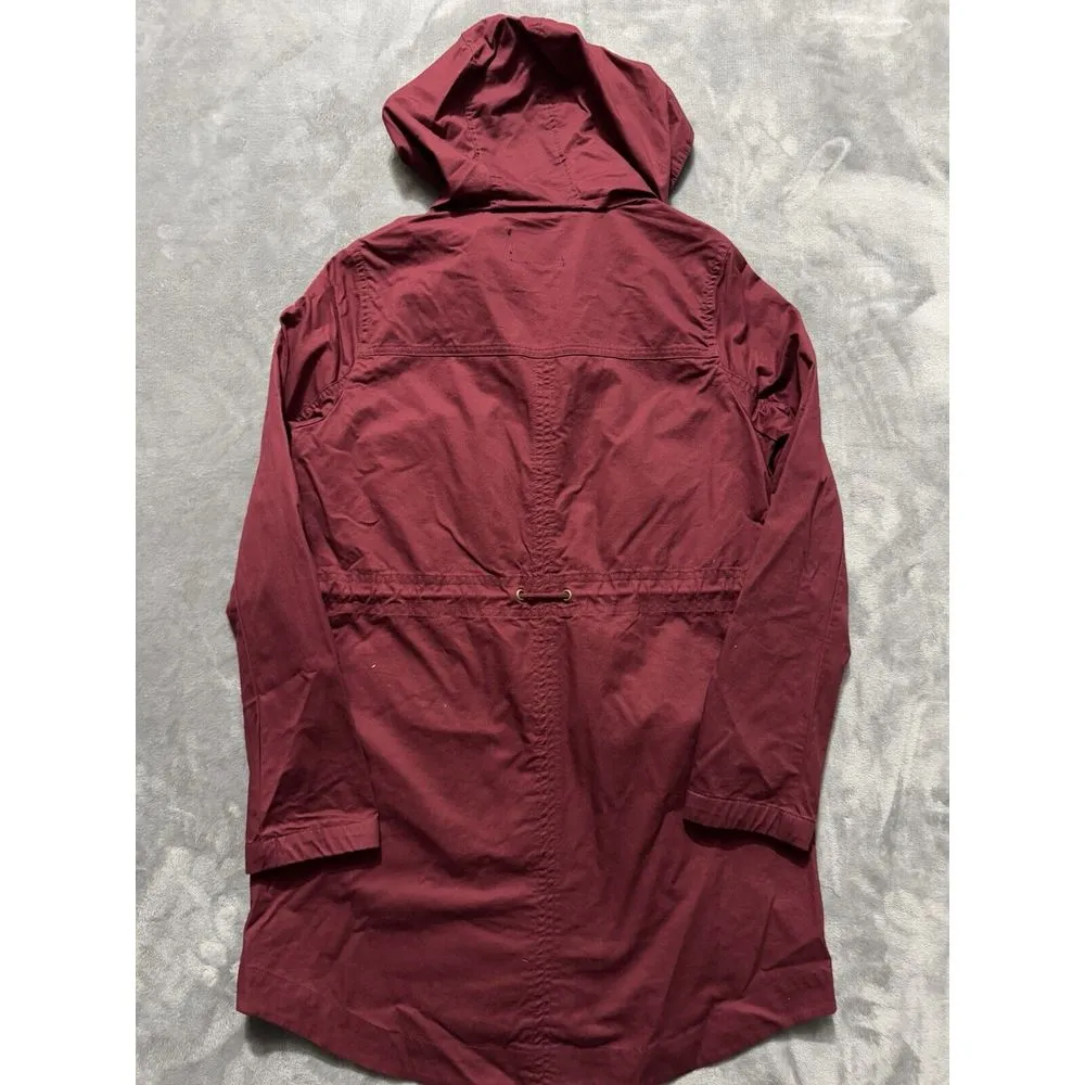 LOVE TREE Women's Red‎ Relaxed Hooded Jacket Full Zip Size Small - Image 9