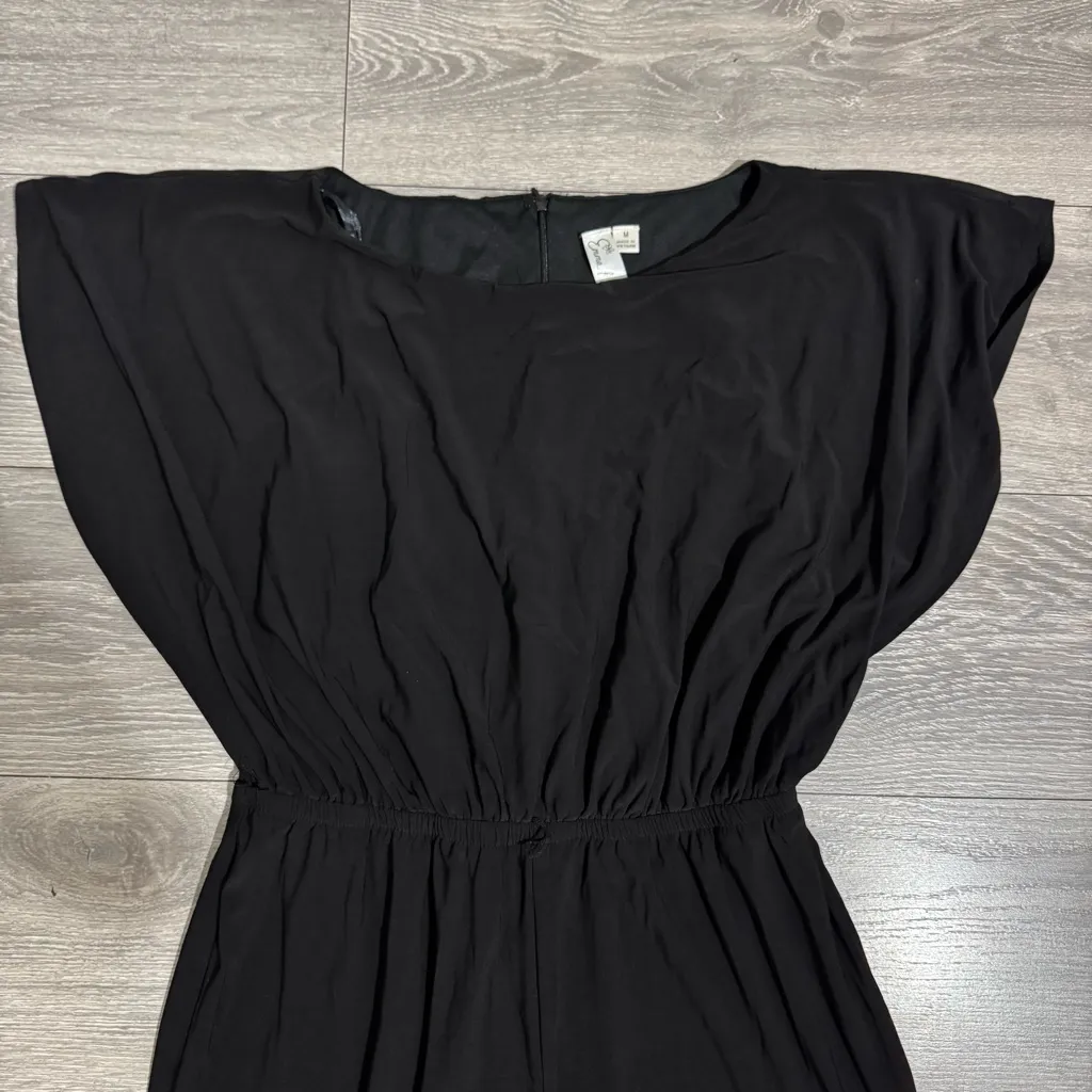 Emma & Michele Women Classic Black Dolman Sleeve Relaxed Fit Jumpsuit Size M - Image 5