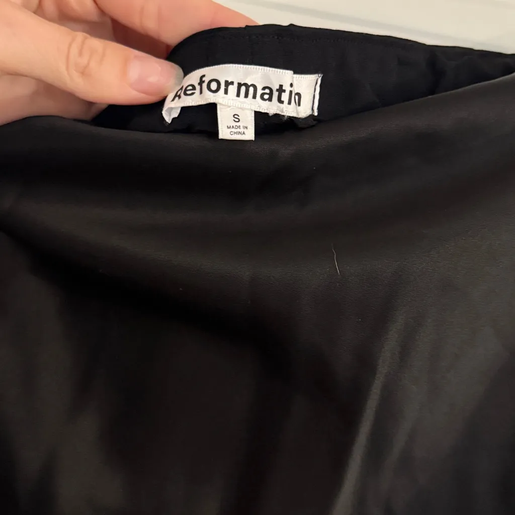 Reformation Black Strapless Mini Dress - Image 3