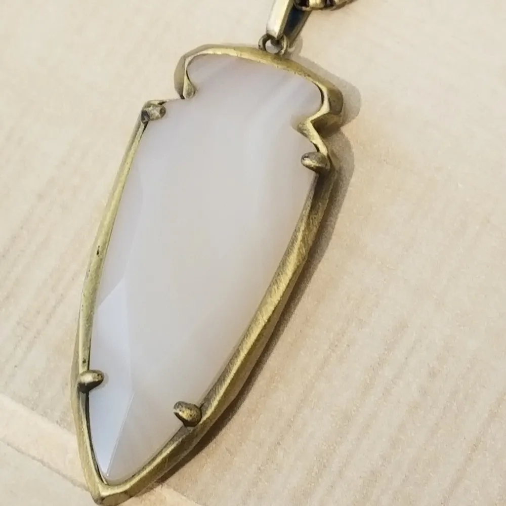 Kendra Scott {OS}  Kimmy Necklace White Agate Stone - Image 5