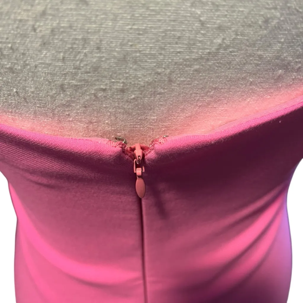 LIKELY Women's 0 Katie Cocktail Dress Pink Square Neck Beaded‎ Sparkle Fringe - Image 6