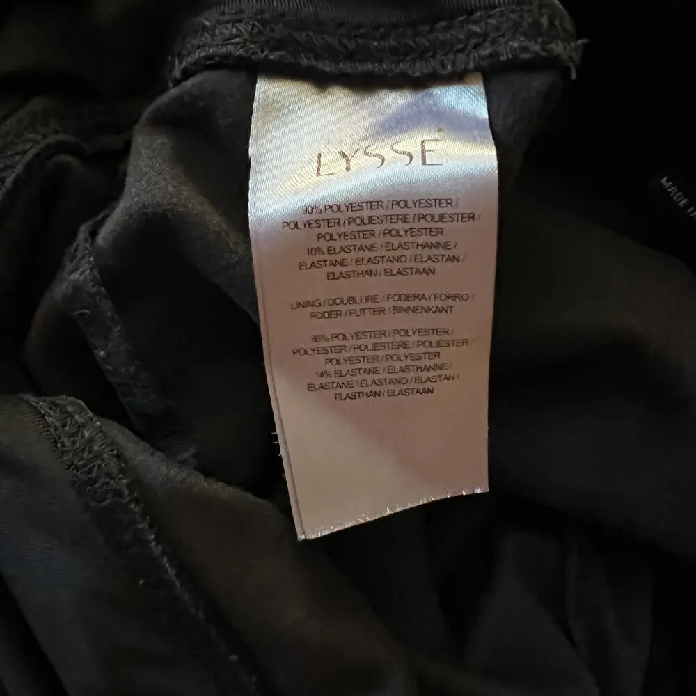 Lysse Mission High Rise Faux Suede Lace-Up Leggings Size M Stretch Black - Image 10