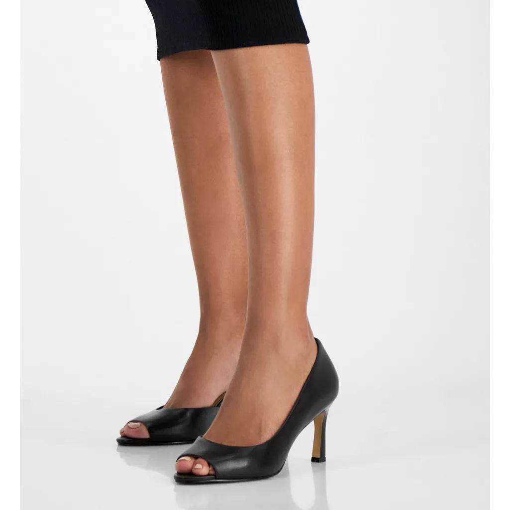 Giani Bernini Women's Valorr Peep Toe d'Orsay Leather Pumps- Size 5 - Image 5