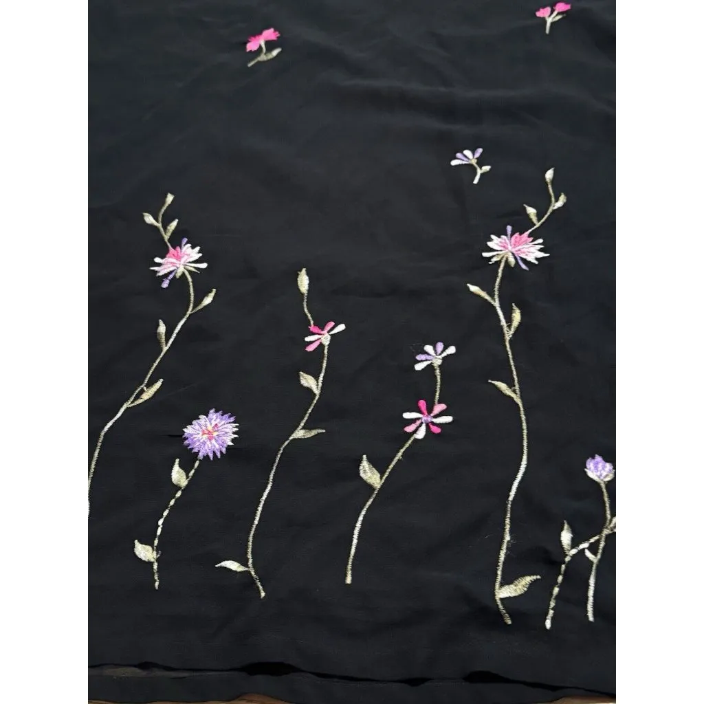 Bedford‎ Fair Lifestyles Floral Maxi Dress Cottagecore Classic Lightweight NWT Black Size 2X - Image 4