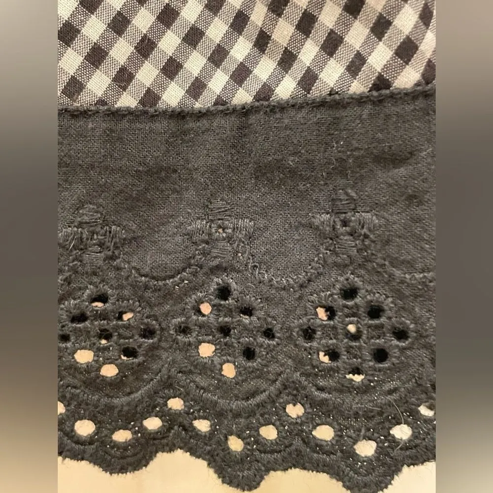 Y2K 90's My Michelle Black / White Checkered Ruffle Circle Skirt Size 9 /‎ M - Image 5
