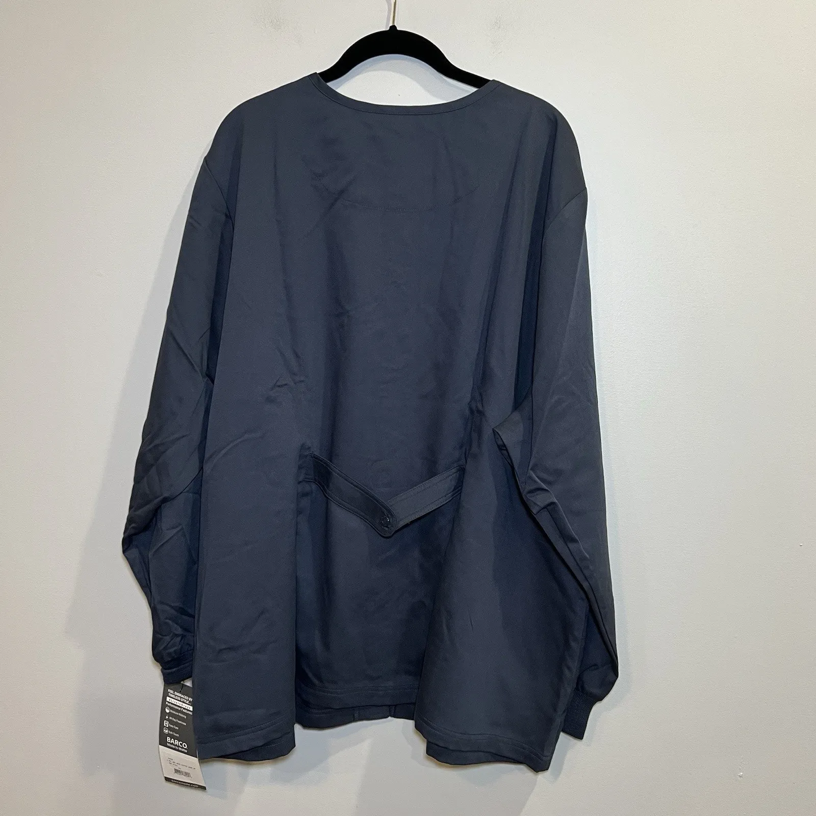 Grey’s Anatomy Women Snap Front Scrub Jacket Size 4X Dark Gray New With Tags - Image 2