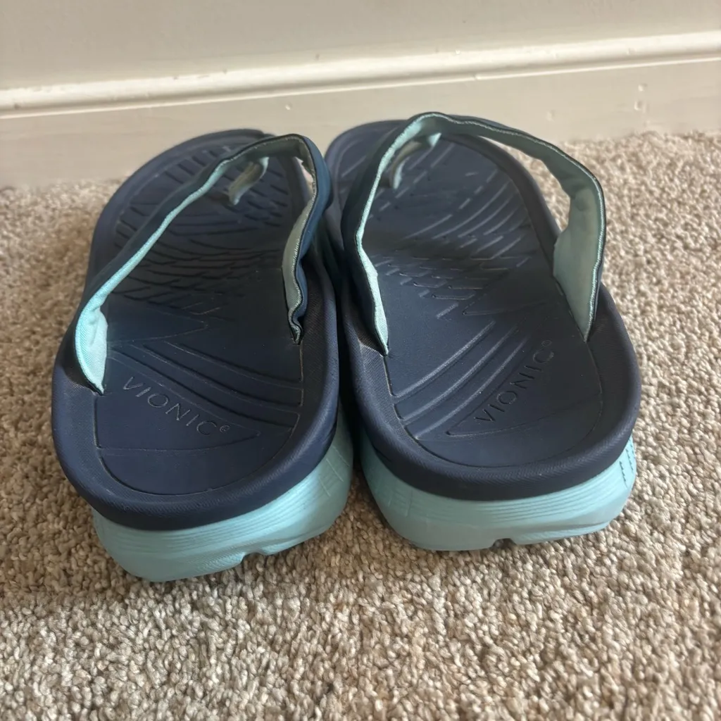 Vionic Restore All Gender Recovery Sandal Women’s Size 10 Men’s Size 8 Navy Blue - Image 4