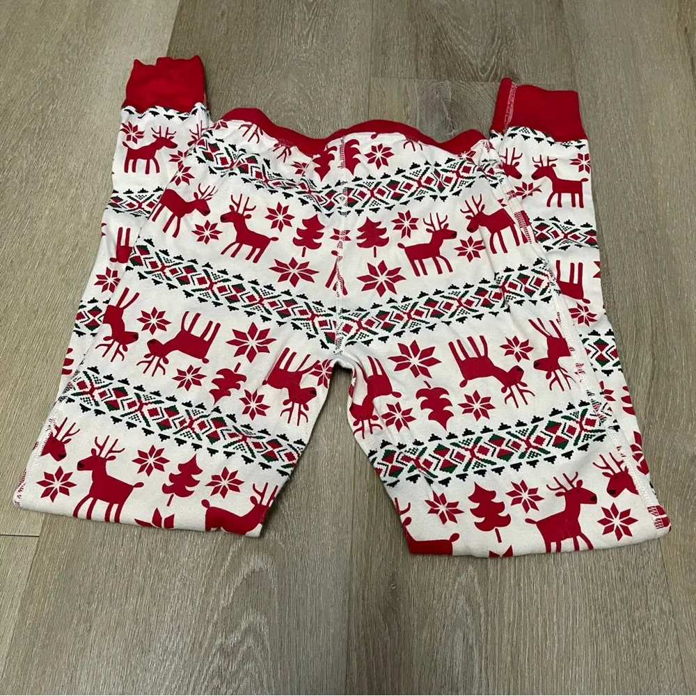 Hanna Andersson Women's Holiday Long John Pajama Pants White Size XS - Image 3