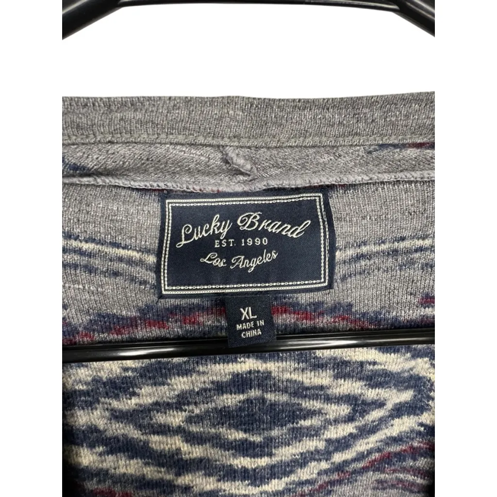 Lucky Brand Aztec Tribal Print Boho Draped Cardigan Sweater - Image 2
