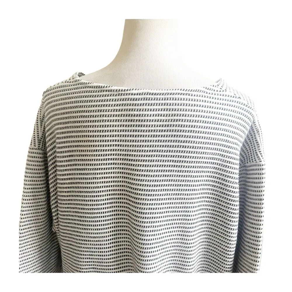 Victorias Secret Heavyweight Cotton Beach Cover Tunic White Navy Striped… - Image 5