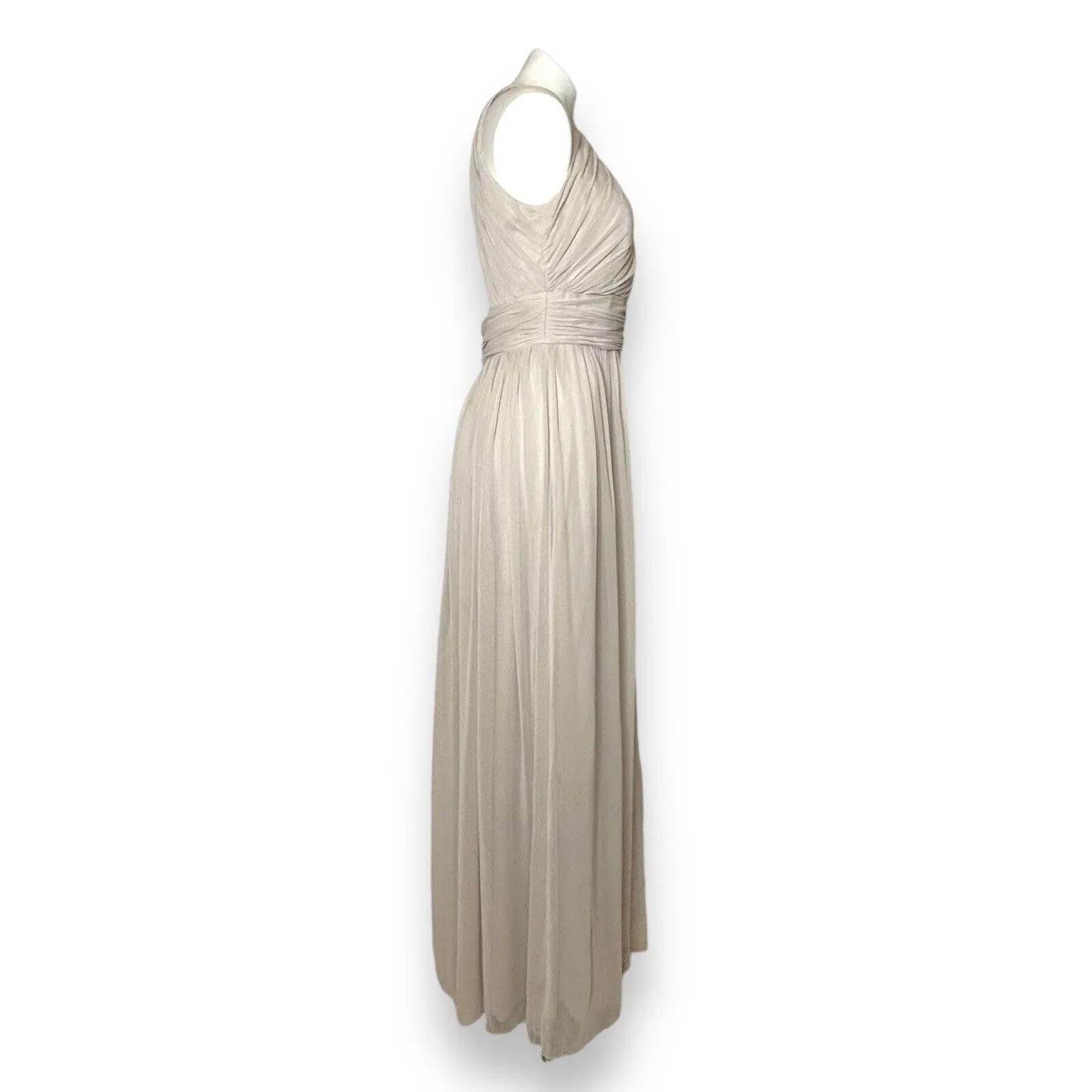 Dessy Collection‎ Dress Halter Maxi Gown Prom Shirred Chiffon Open Back 6 8 - Image 6