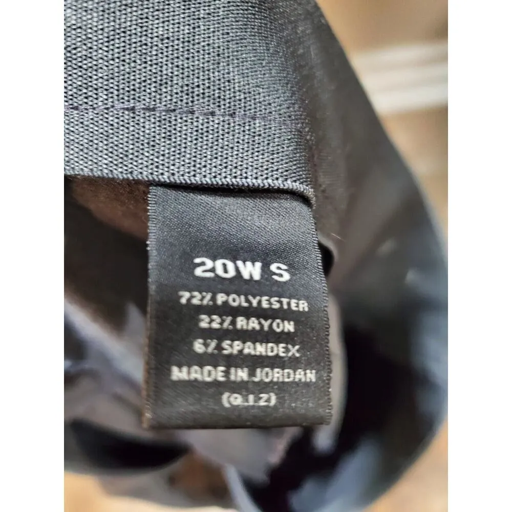 Investments Women's Gray Polyester Mid Rise Straight Legs Dress Pant 20W - Image 6