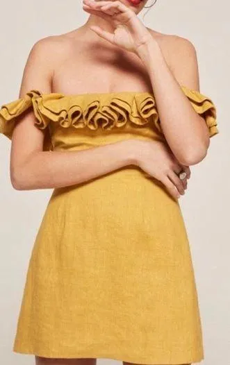 Reformation Yellow Dress - Image 2