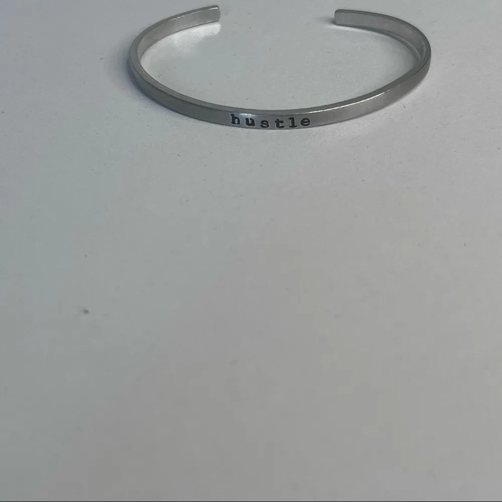 MantraBand Hustle Adjustable Stainless steel Lead free Bracelet Cuff Silver - Image 4