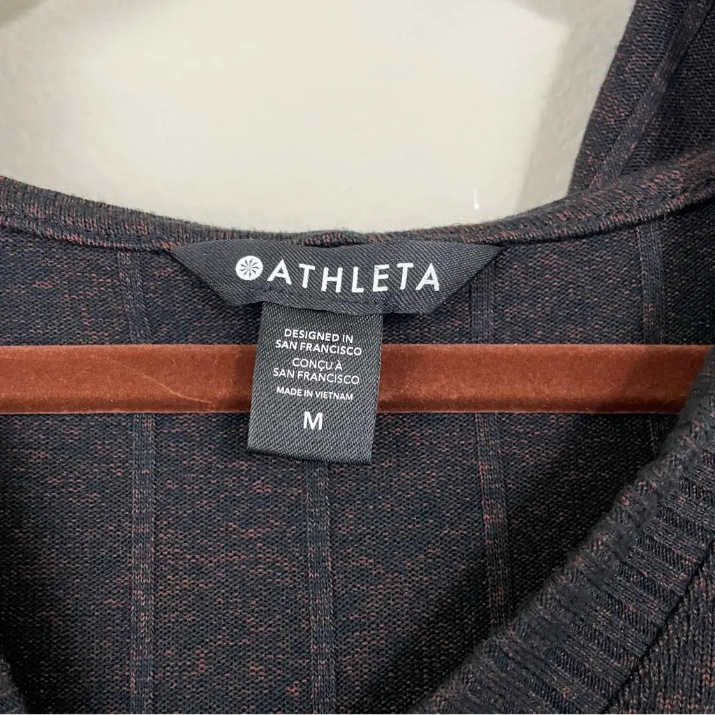 Athleta Harmony Hoodie Lightweight‎ Sweatshirt Mahogany Heather Size Medium - Image 5
