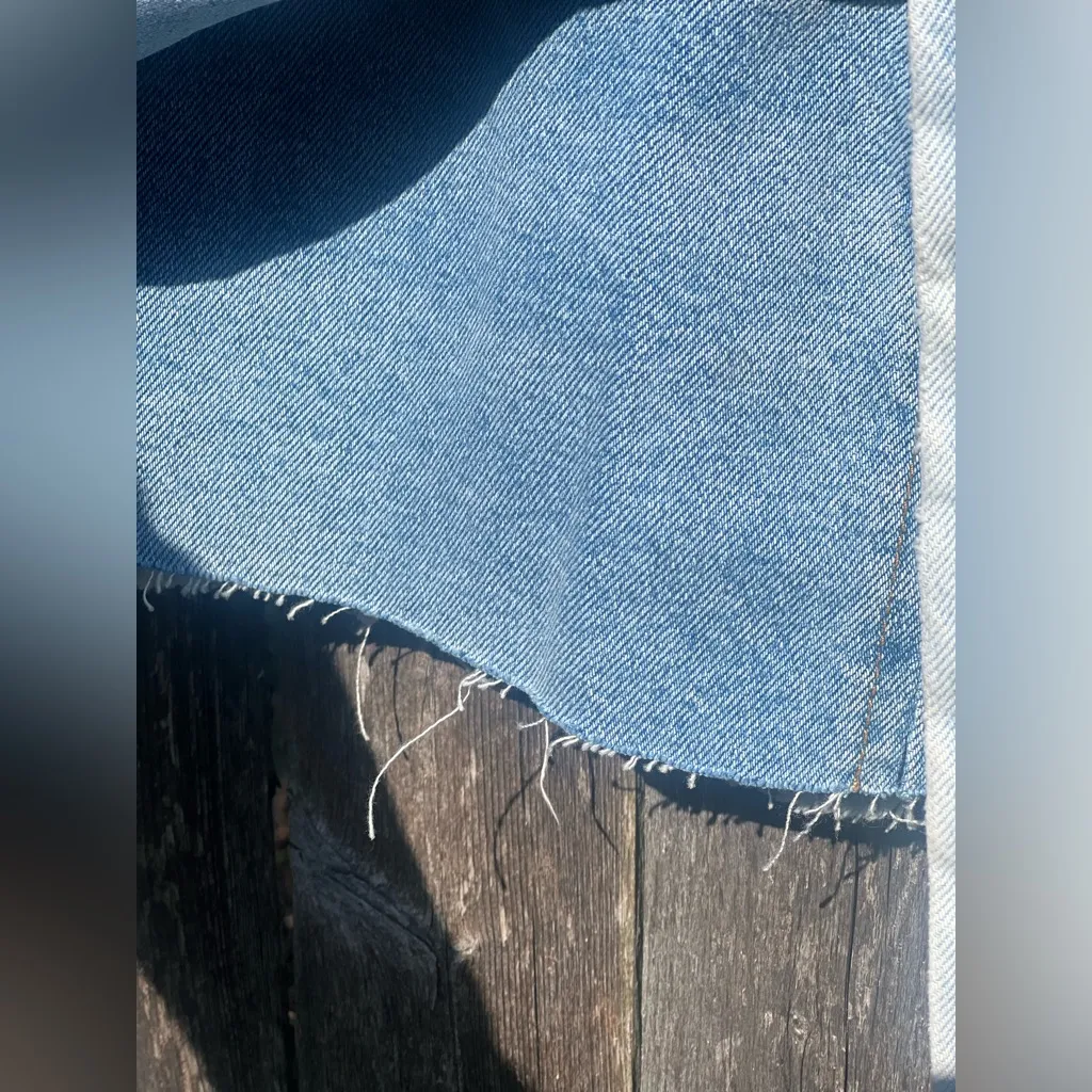 Zara Women’s TRX IX’D Blogger Fave Distressed Denim Double Layer Mini Skirt - Image 6