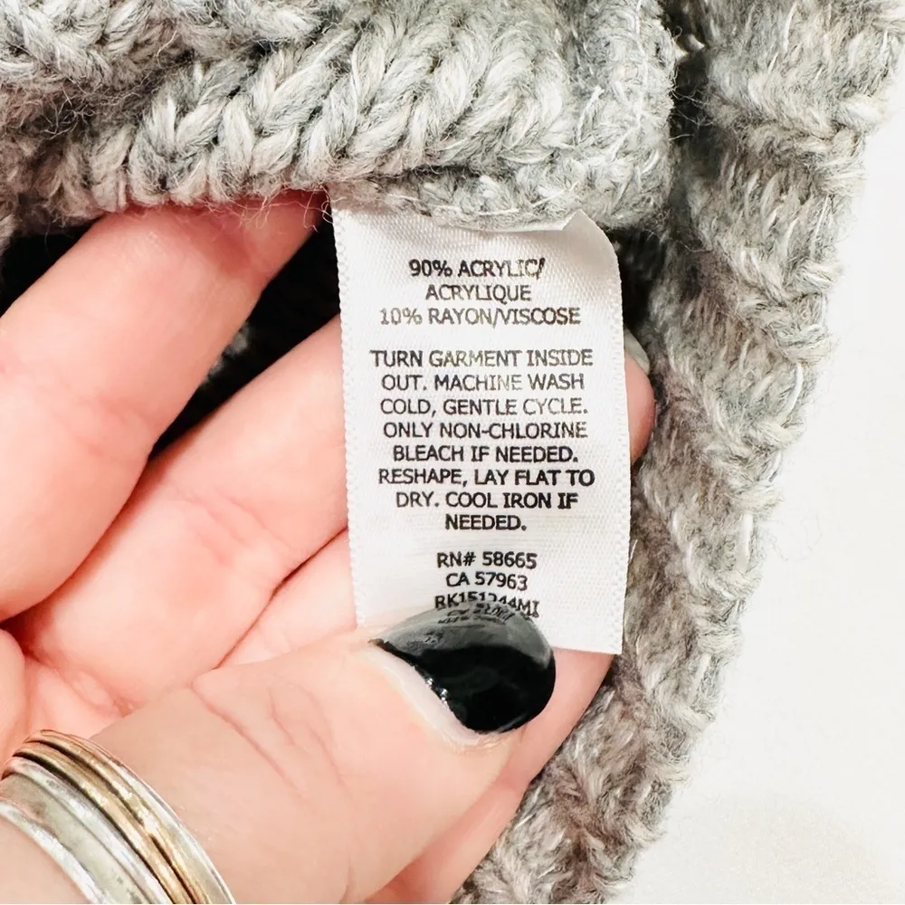 SUSINA Grey Heathered Knit Pullover Sweater Gray Size XS - Image 4