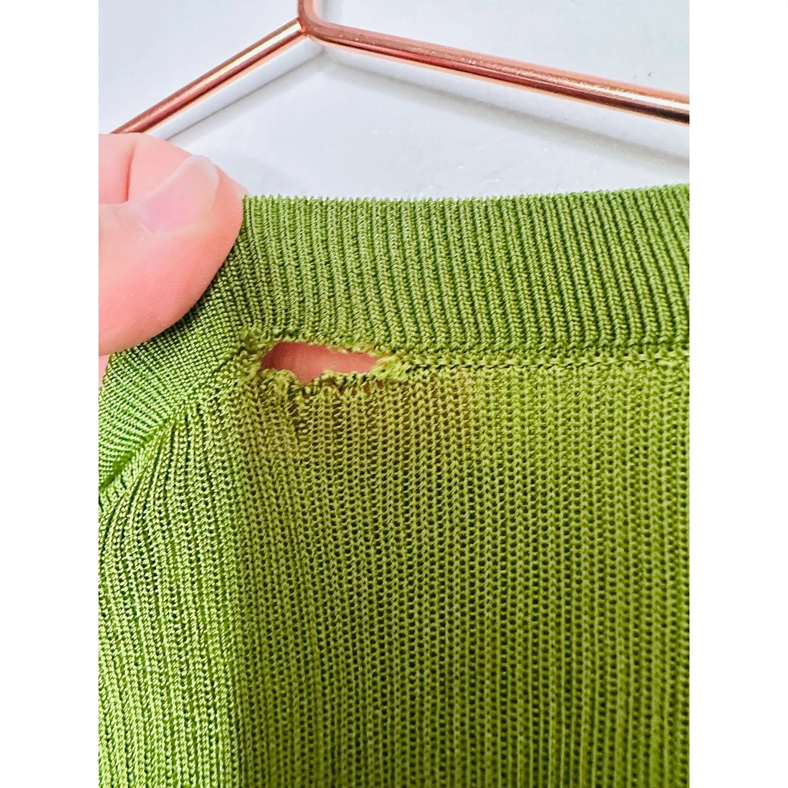 ATLEIN Green Crewneck Sleeveless Knit Midi Layered Bodycon Sheath Dress Size XS - Image 9