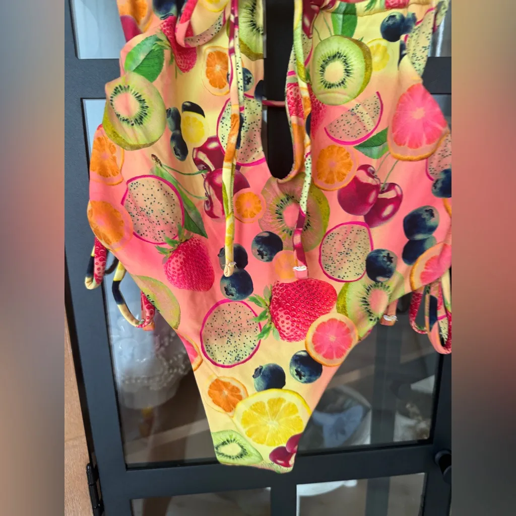 New Urban Outfitters Out From Under Ava One Piece Swimsuit fruit cheeky colorful - Image 8