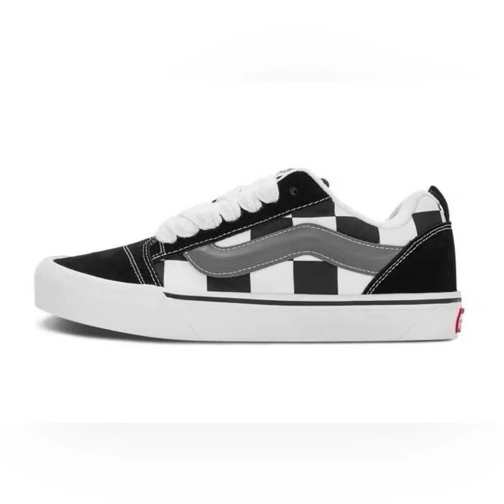Vans Knu Skool Mega Check Black Women 9.5 US Mens 8.0 US - Image 3