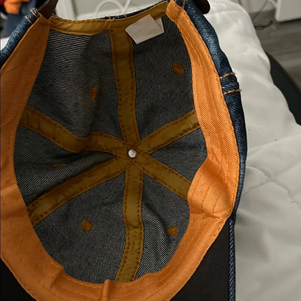 Women’s “I Love❤️Vegas” Sparkly Rhinestones Sequins Cotton Denim Cap size 5 SML Blue - Image 5