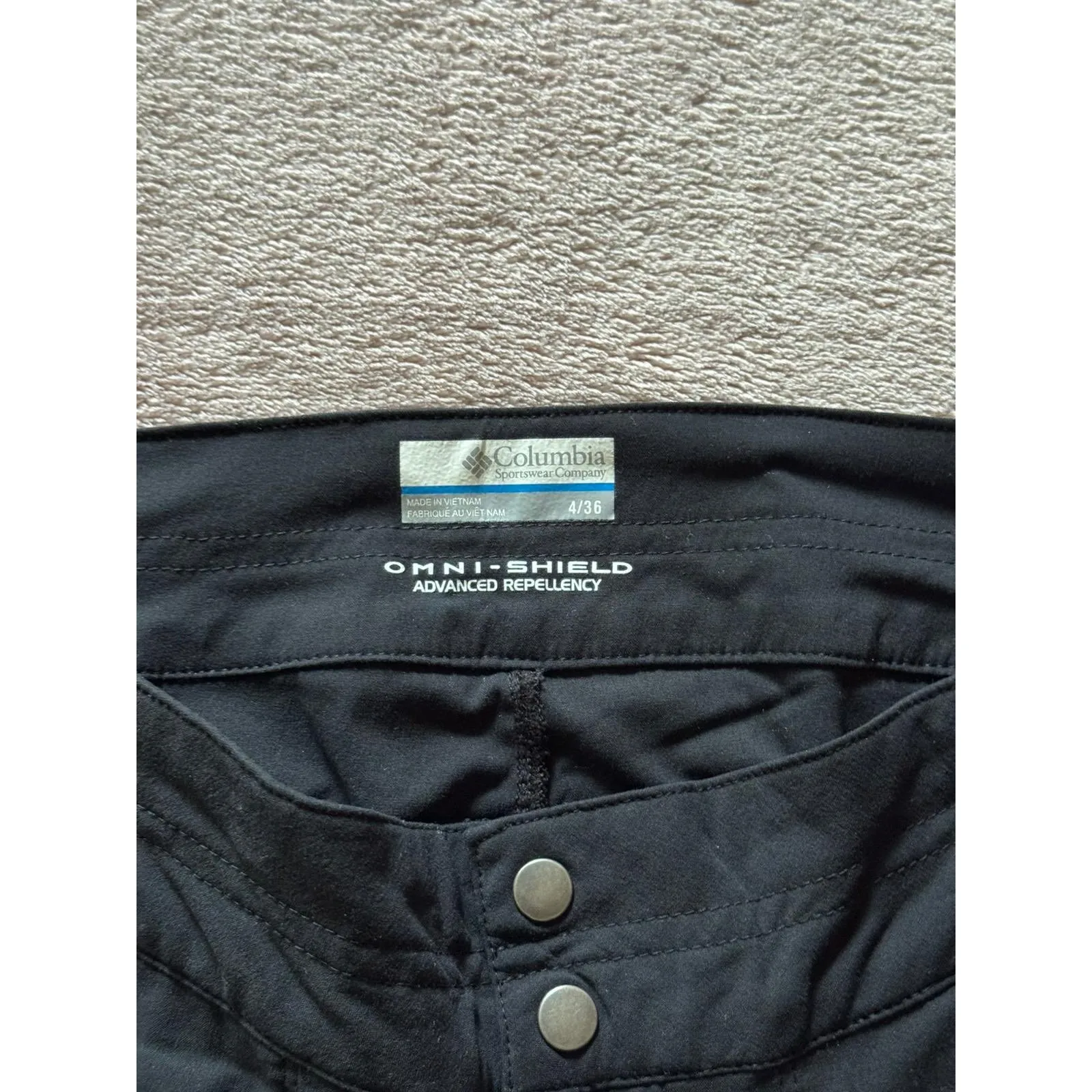 Columbia Anytime Outdoor Capri Pants Omni-Shield Water Resistant Black Size 4‎ - Image 3