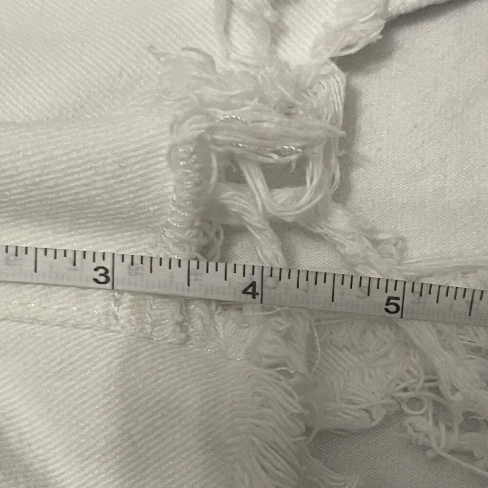 We The Free Maggie Denim Shorts Size 27 NWT White Distress Festival - Image 10