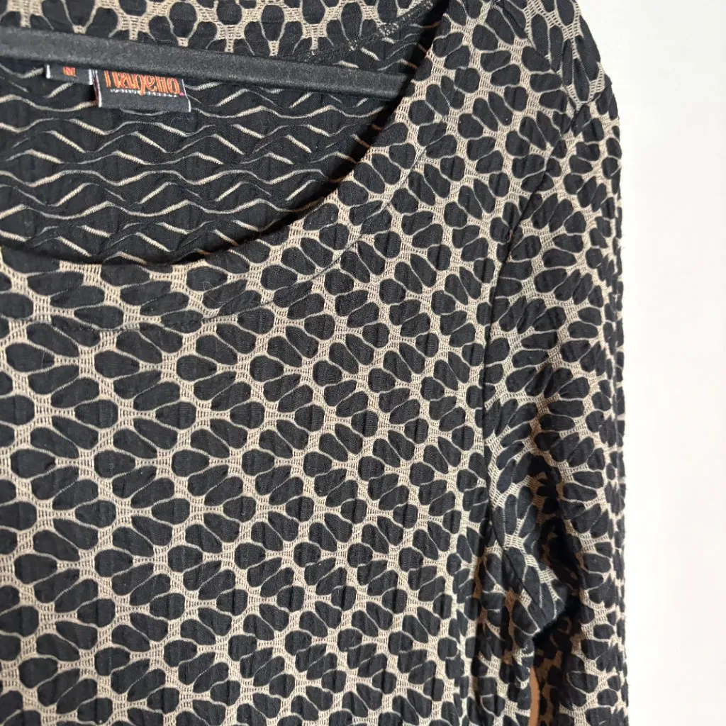 Tianello black patterned jacquard knit Ballet dress Size M - Image 2