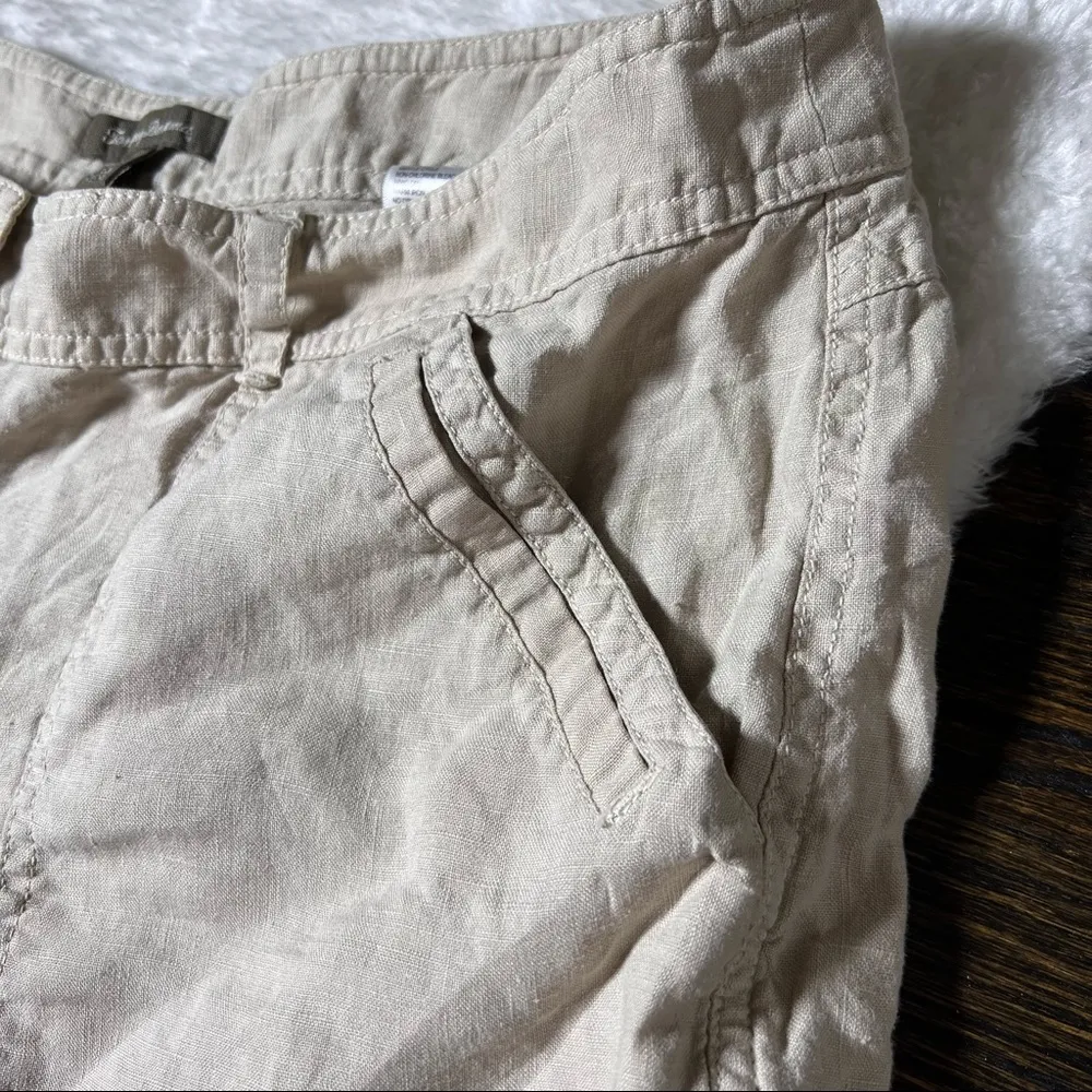 Tommy Bahama 100% Linen Khaki Cargo Shorts - Image 5